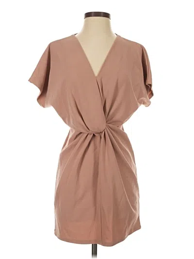 Pre-owned Missguided Casual Dress In Tan