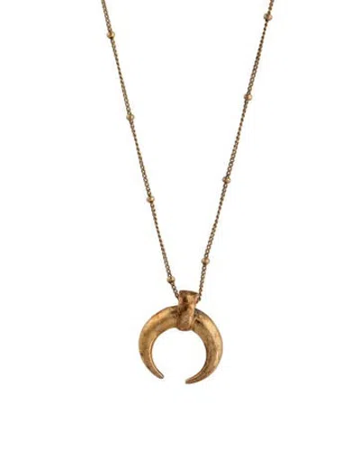 Pre-owned Missoma X Lucy Williams Large Horn Necklace, 23.25" In Multicolor