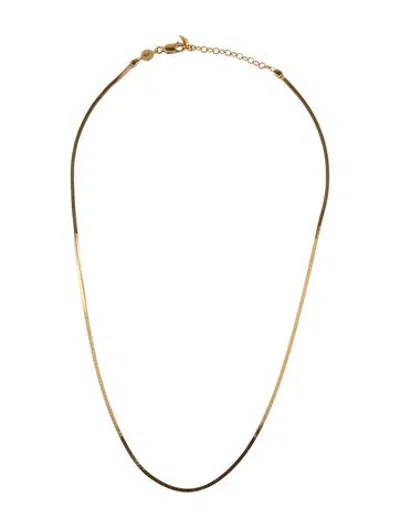 Pre-owned Missoma X Lucy Williams Short Square Snake Chain Necklace, 17.5" In Multicolor