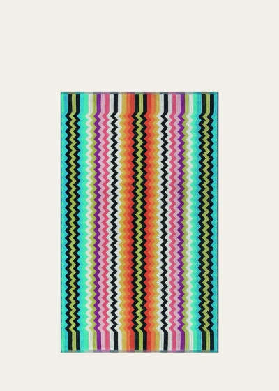 Missoni Buster Bath Towel In Blue Multicolor