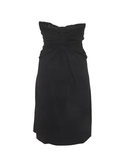 Pre-owned Missoni Draped Buckle-detail Mini Dress In Black