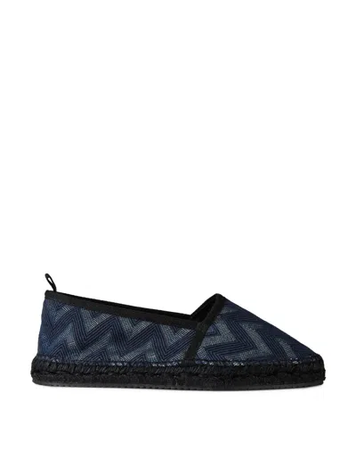 Missoni Elle Wave Zig Zag Espadrilles In Blue