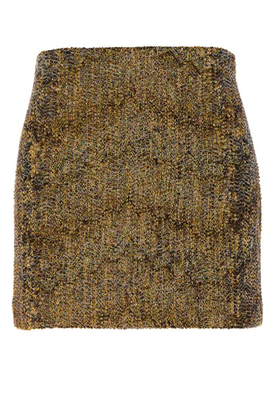 Missoni Embellished Mini Skirt In Brown