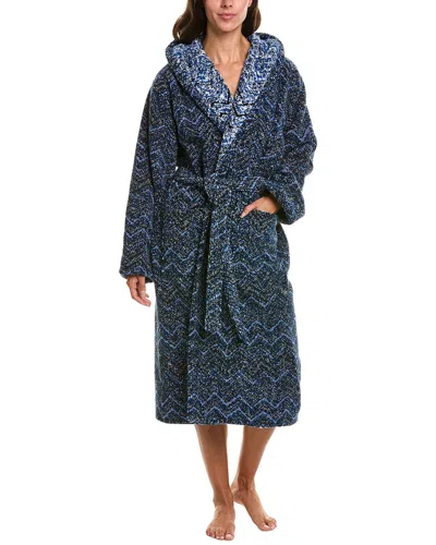 Missoni Home Azul Hooded Bathrobe In Blue