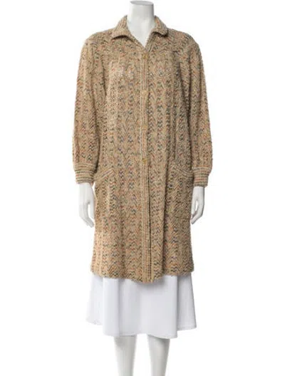 Pre-owned Missoni Jute Patterned Coat In Neutrals
