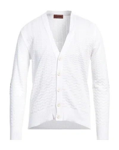 Missoni Man Cardigan White Size 38 Cotton, Viscose