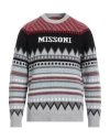 Missoni Wool-blend Crewneck Sweater In Grey