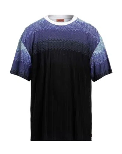 Missoni Man Sweater Purple Size Xl Cotton, Viscose