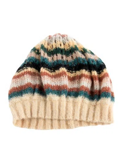 Pre-owned Missoni Mohair Beanie In Yellow