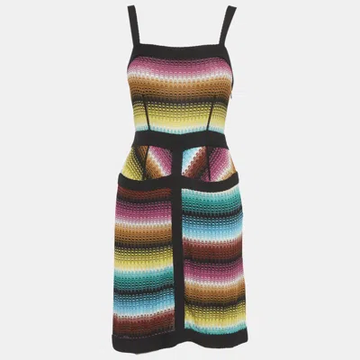 Pre-owned Missoni Multicolour Knit Sleeveless Mini Dress S