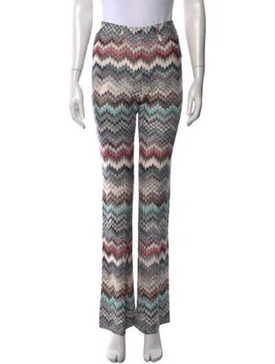 Pre-owned Missoni Patterned Flared Pants In Multicolor