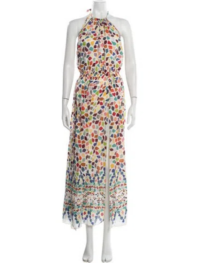 Pre-owned Missoni Patterned Halterneck Jumpsuit In White