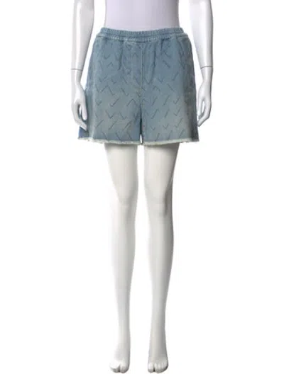 Pre-owned Missoni Patterned Mini Shorts In Blue