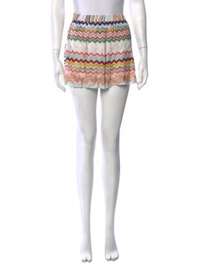 Pre-owned Missoni Patterned Mini Shorts In Blue