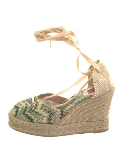 Pre-owned Missoni Patterned Pumps In Gold/metallic