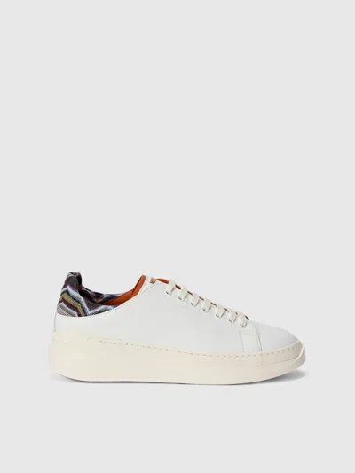 Missoni Sneakers With Zigzag Fabric Insert And Logo In Multi