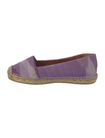 Pre-owned Missoni Striped Espadrilles In Purple