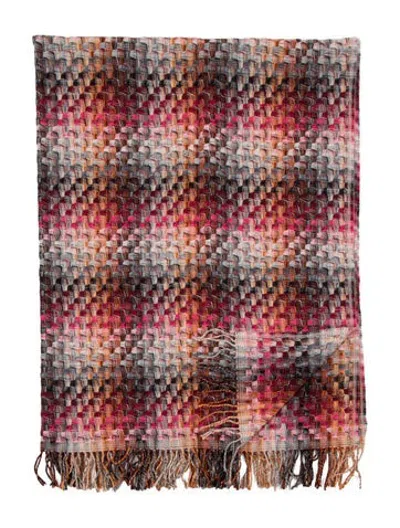Pre-owned Missoni Wool Throw Blanket In Neutrals
