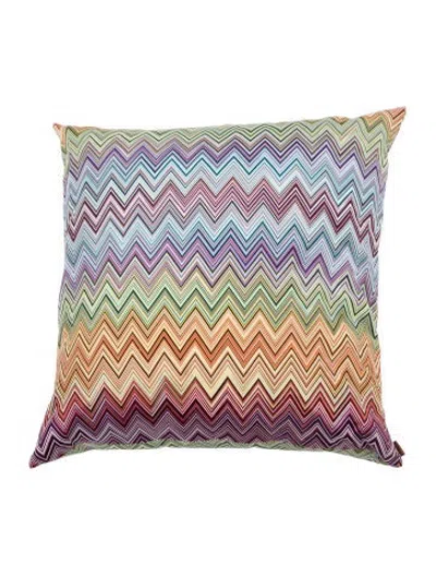 Pre-owned Missoni Zig Zag Throw Pillow In Purple