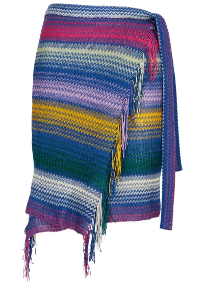 Missoni Zigzag-intarsia Knitted Sarong In Multi
