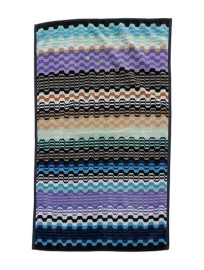 Pre-owned Missonihome Pattern Hand Towel In Blue