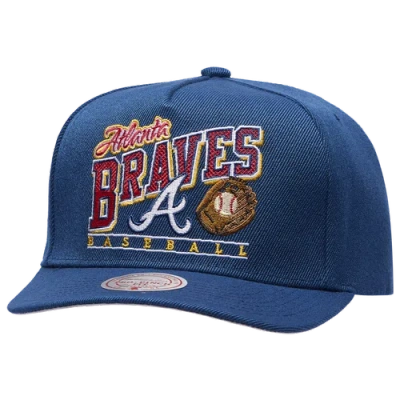 Mitchell & Ness Atlanta Braves  Braves Baseline Pro Pinch Cap In Navy