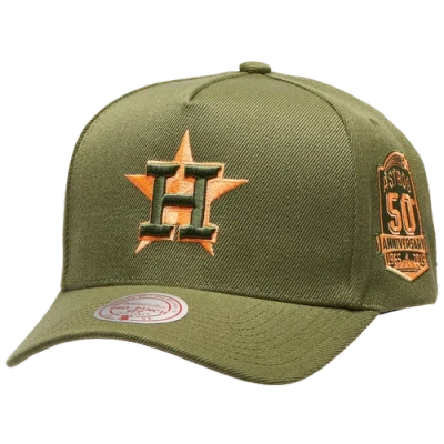 Mitchell & Ness Houston Astros  Astros Neon Pop Pro Pinch Cap In Olive