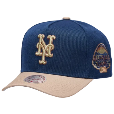 Mitchell & Ness New York Mets  Mets Navy & Tan Pro Pinch Cap In Navy/tan