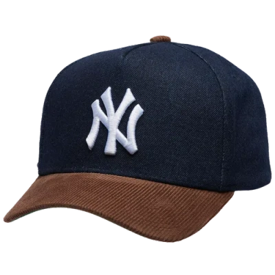 Mitchell & Ness New York Yankees  Yankees Denim Cord Pro Pinch Cap In Brown/navy