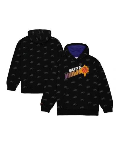 Mitchell & Ness Men's  Black Phoenix Suns Hardwood Classics Allover Print Pullover Hoodie