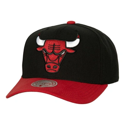 Mitchell & Ness Men's  Black, Red Chicago Bulls Soul Xl Logo Pro Crown Snapback Hat In Black,red