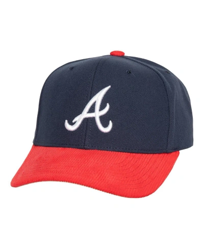 Mitchell & Ness Men's  Navy Atlanta Braves Corduroy Pro Snapback Hat