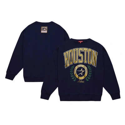 Mitchell & Ness Navy Houston Astros Cooperstown Collection Logo Pullover Sweatshirt