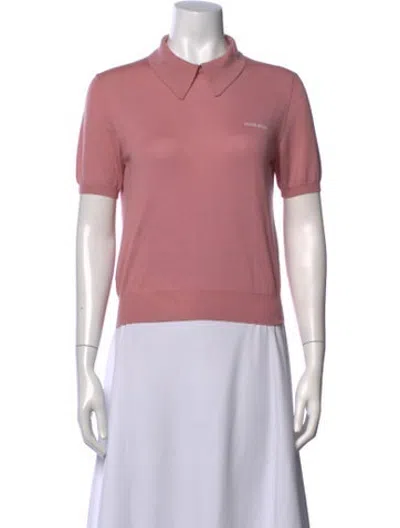 Pre-owned Miu Miu 2024 Cashmere Polo In Pink