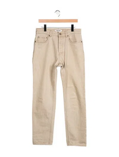 Pre-owned Miu Miu 2024 Straight-leg Jeans In Neutrals