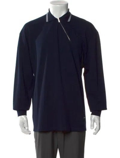 Pre-owned Miu Miu 2025 Collar Polo Shirt In Blue