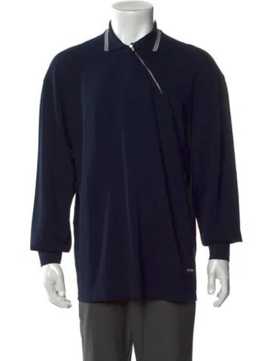 Pre-owned Miu Miu 2025 Collar Polo Shirt W/ Tags In Blue