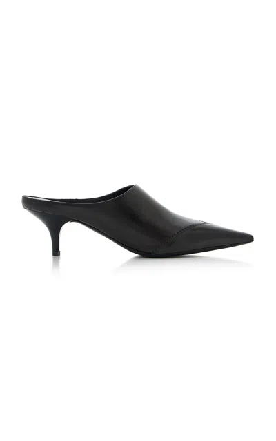 Miu Miu Leather Mules In Multi
