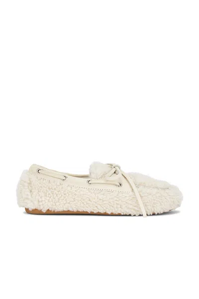 Miu Miu Moccasin In Neutral