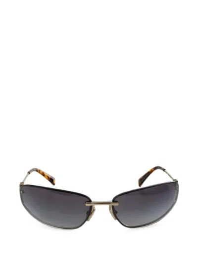 Miu Miu Rimless Rectangle-frame Sunglasses In Black