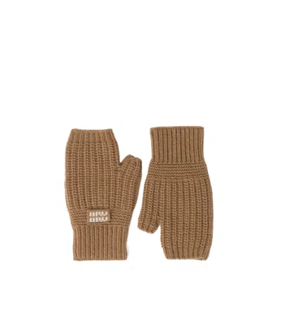Miu Miu Wool And Cashmere Gloves