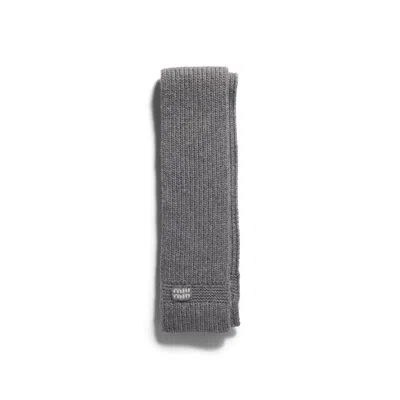 Miu Miu Wool And Cashmere Scarf In Gray