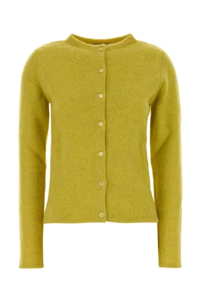 Miu Miu Wool Cardigan In Green