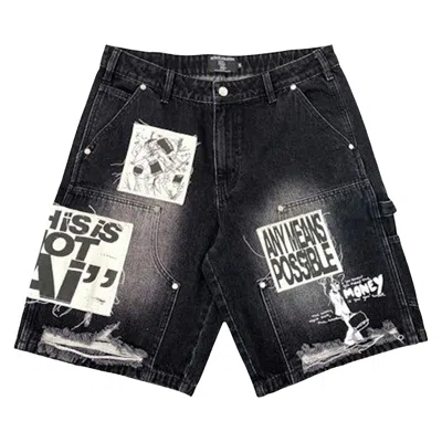 Pre-owned Mixed Emotion S Ai Denim Shorts 'black' | Men's Size Xxl