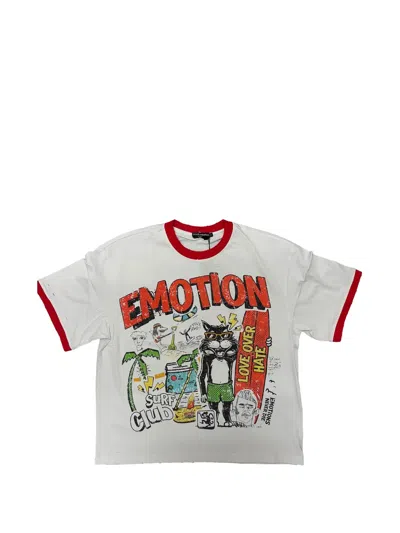 Mixed Emotion Surf Club Graphic-print Ringer T-shirt In Multi