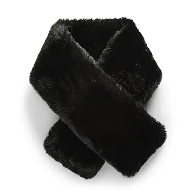 Mixit Faux Fur Muffler Womens Trapper Hat In Black