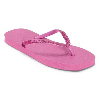 Mixit Womens Glitter Flip-flops In Pink
