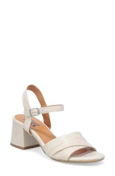 Miz Mooz Bela Block Heel Sandal In Cream