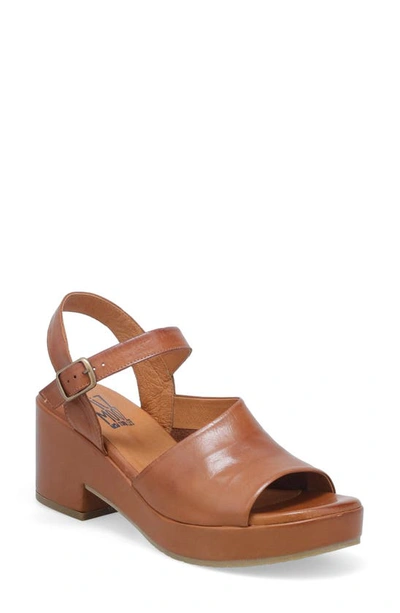 Miz Mooz Gaia Block Heel Sandal In Brandy