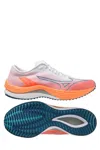 Mizuno Wave Rebellion Flash Running Shoe In White-silver